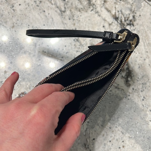 KATE SPADE Double Zip Wristlet Floral Medium navy blue - Picture 13 of 16